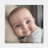 カスタムベビーフォト冷蔵庫用マグネットベビーのお知らせ マグネット (正面)