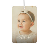 カスタムベビーフォト名スクリプト カーエアーフレッシュナー (正面)