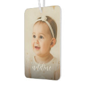 カスタムベビーフォト名スクリプト カーエアーフレッシュナー (左)