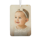 カスタムベビーフォト名スクリプト カーエアーフレッシュナー (裏面)