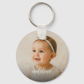 カスタムベビーフォト名スクリプト キーホルダー (裏面)