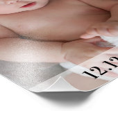 カスタムベビーフォト名誕生重量日付 フォトプリント            (角)