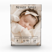 カスタムベビーフォト誕生統計フォトブロック フォトブロック (正面)