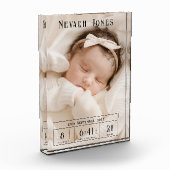 カスタムベビーフォト誕生統計フォトブロック フォトブロック (左)