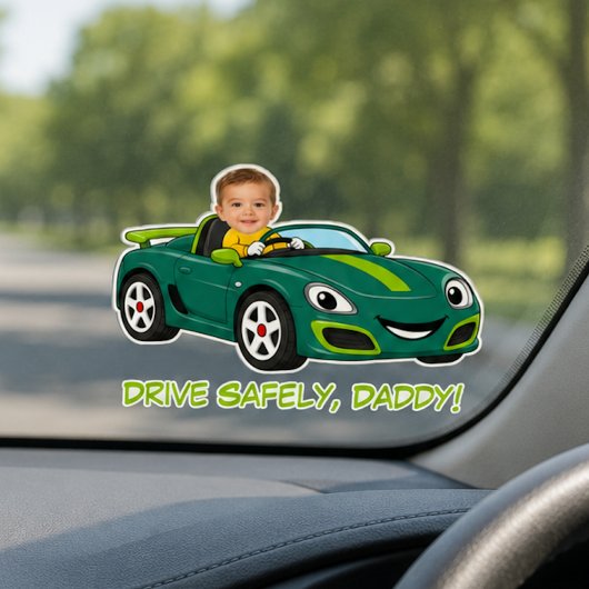 カスタムベビーフォト ドライブ安全に Daddy カートゥーン シール