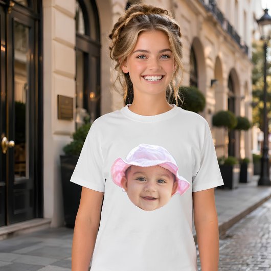 カスタムベビーフォト,赤ちゃんの顔の写真 Tシャツ