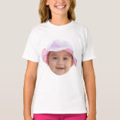 カスタムベビーフォト,赤ちゃんの顔の写真 Tシャツ (正面)