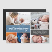 カスタムベビーブルー紹介フォトコラージュスタイリッシュ (正面/裏面)