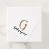 カスタムベビーユニセックスモノグラム名ミニマル フェイバータグ (インサイチュ)