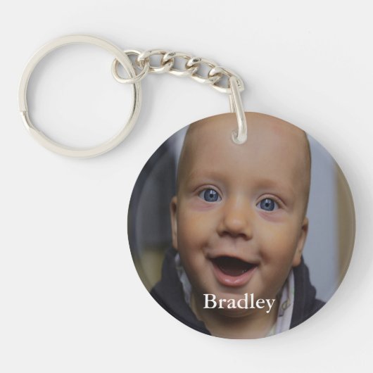カスタムベビー写パーソナライズされた真 キーホルダー (正面)