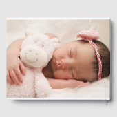 カスタムベビー写真ベビーシャワー ゲストブック (裏面)