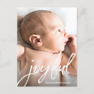 カスタムベビー写真楽しみ台本クリスマス誕生 シーズンポストカード