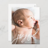 カスタムベビー写真楽しみ台本クリスマス誕生 シーズンポストカード (正面/裏面)