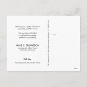 カスタムベビー写真楽しみ台本クリスマス誕生 シーズンポストカード (裏面)