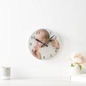 カスタムベビー写真 ラウンド壁時計 (ホーム)