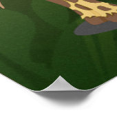 カスタムベビー名ジャングル動物園ウォールアートポスター ポスター (角)