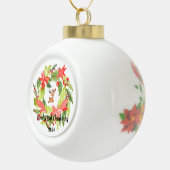 カスタムベビー名セラミッククリスマスオーナメント セラミックボールオーナメント (右)