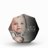 カスタムベビー名誕生日の写真 フォトブロック (正面)