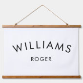 カスタムベビー名 |壁ぶら下がったの |ウッドアート 吊り下げ型タペストリー (正面)