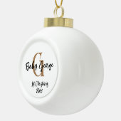 カスタムベビー第1クリスマスモノグラユニセックスム セラミックボールオーナメント (右)