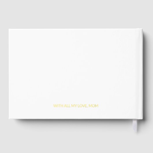 カスタムベビー金箔母の母の本の形見 ゲストブック (裏面)