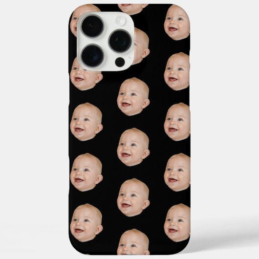 カスタムベビー顔パターンパーソナライズされたベビー写真 Case-Mate iPhoneケース (裏面)