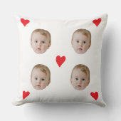 カスタムベビー顔付ハート クッション (正面)