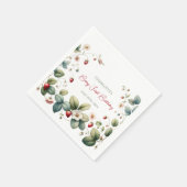 カスタムベリーファースト誕生日 スタンダードカクテルナプキン (角)