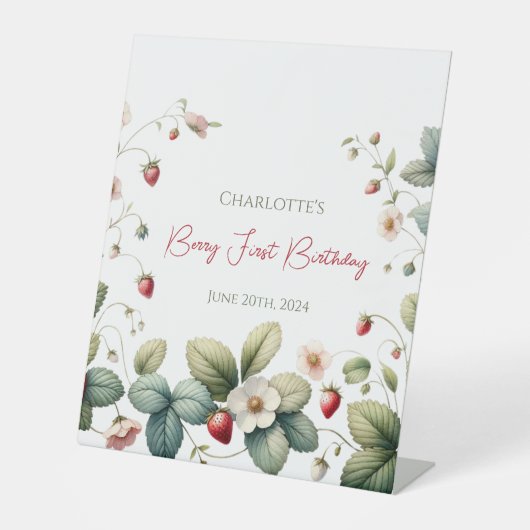 カスタムベリーファースト誕生日 台座サイン (正面)