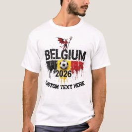 カスタムベルギーナショナルサッカーフットボールチームファン Tシャツ