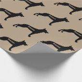 カスタムベルギーマリノイスドッグブリードシルエット ラッピングペーパー (角)