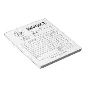 カスタムベーカリーインボイス結婚のケーキ ノートパッド (アングル)