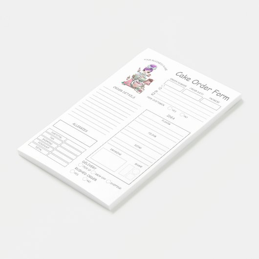 カスタムベーカリーケーキ注文型枠 ポストイット (アングル)