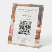 カスタムベーカリースキャンメニューQR 台座サイン (正面)