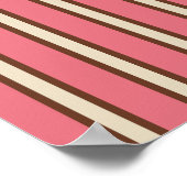 カスタムベーカリーストライプ標識 ポスター (角)