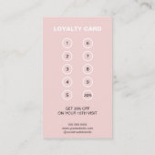 カスタムベーカリープロフェッショナル事業 ロイヤリティカード (裏面)