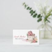カスタムベーカリーペストリーの水彩 名刺 (スタンド正面)