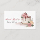 カスタムベーカリーペストリーの水彩 名刺 (正面)