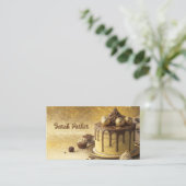 カスタムベーカリーペストリー水カラービジネスCa 名刺 (スタンド正面)