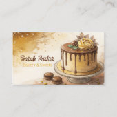 カスタムベーカリーペストリー水カラービジネスCa 名刺 (正面)