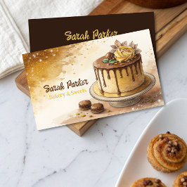 カスタムベーカリーペストリー水カラービジネスCa 名刺