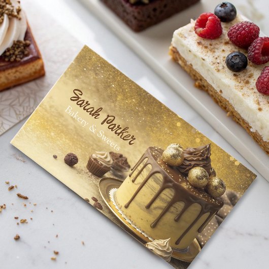 カスタムベーカリーペストリー水カラービジネスCa 名刺