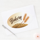 カスタムベーカリーラベル編集可能ステッカー 楕円形シール (封筒)