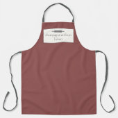 カスタムベーカリー名アンティークBrick Red ChefまたはStaff エプロン (正面)