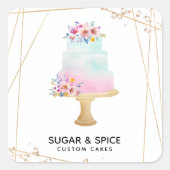 カスタムベーカリー名刺 スクエアシール (正面)