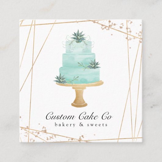 カスタムベーカリー名刺QRコード スクエア名刺 (正面)