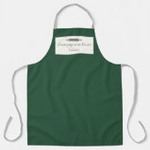 カスタムベーカリー名深いForest Green ChefまたはStaff エプロン (正面)