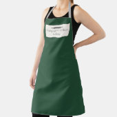カスタムベーカリー名深いForest Green ChefまたはStaff エプロン (インサイチュ)