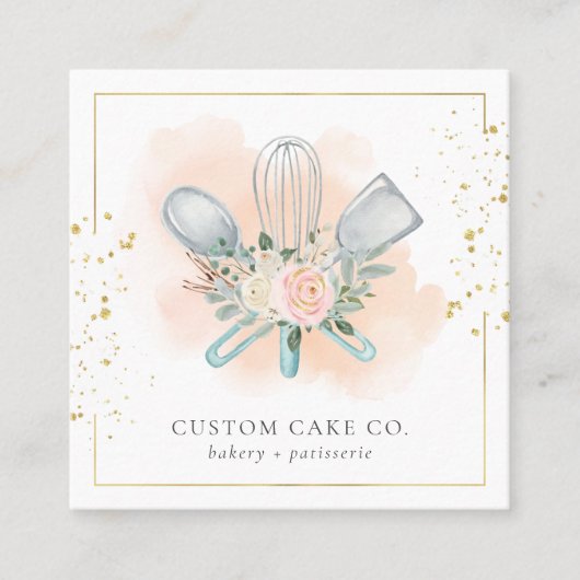 カスタムベーカリーChef Tools名刺 スクエア名刺 (正面)