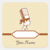 カスタムベーキングラベル貼付シール スクエアシール (正面)